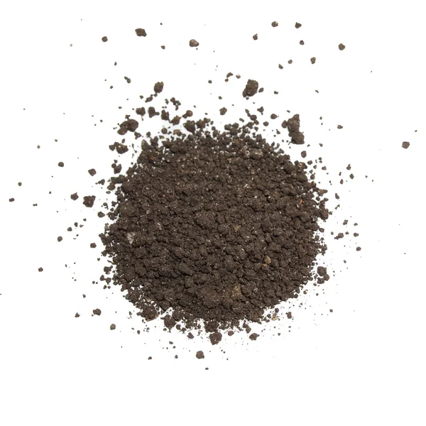 Pile of soil isolated on white background — Stock Photo, Image