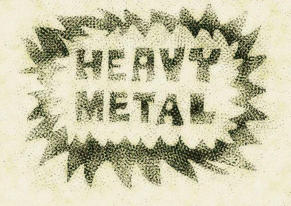 Концепція важкої металевої музики слово гранжевий фон стіни — стокове фото