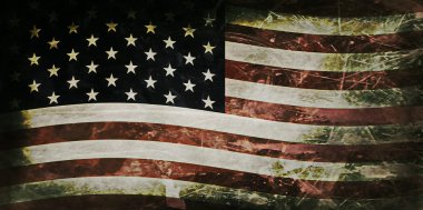 eski grunge ABD bayrağı