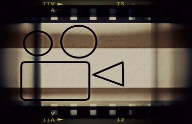 eski film şeridi çerçeve ve film projektör