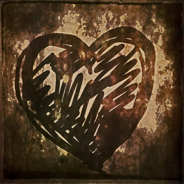 Grunge abstract Valentine heart  background — Stock Photo, Image