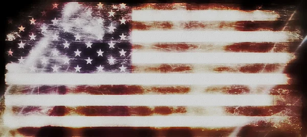 Grunge usa flaggan, gammal amerikansk flagga bakgrund — Stockfoto