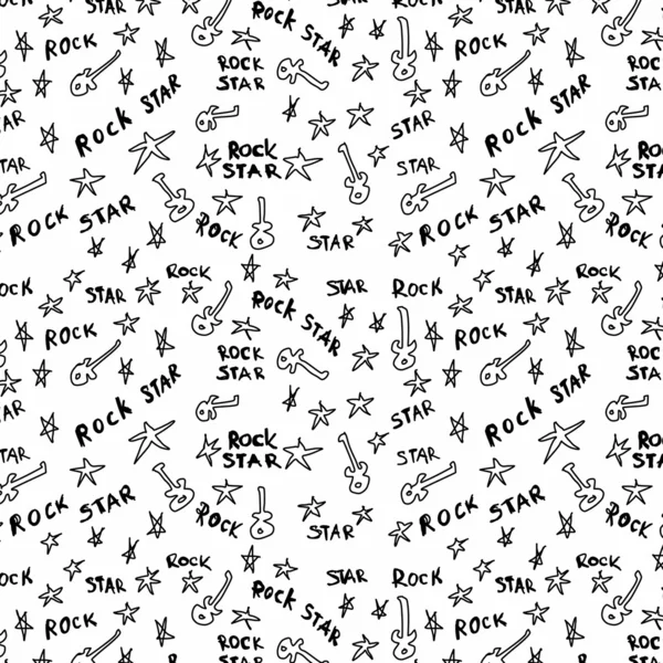 Rock star music seamless pattern and texture — Stock Photo, Image