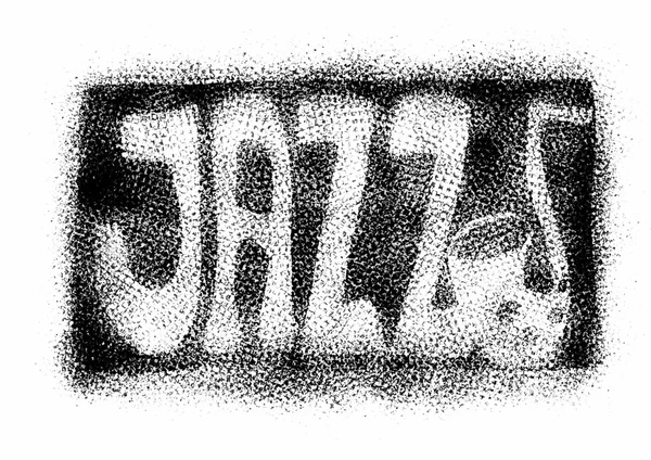 Doodle jazz music icons grunge background — Stock Photo, Image