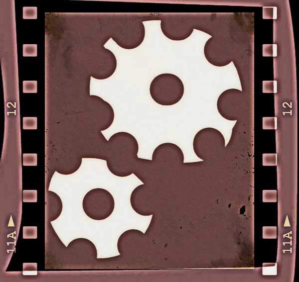 Grunge film strip frame background — Stock Photo, Image