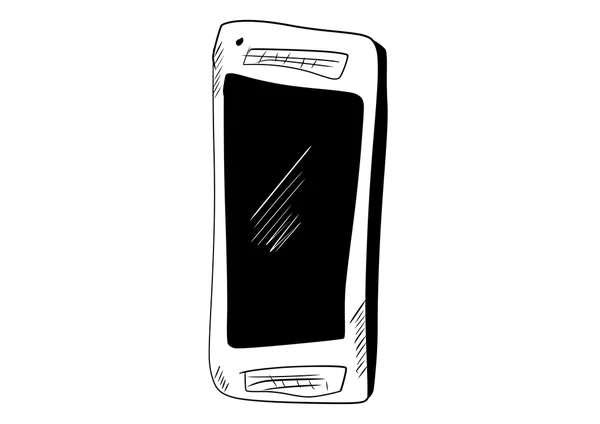 Doodle mobiltelefon — Stockfoto