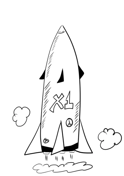 Doodle-Rakete — Stockfoto