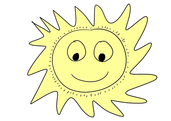 Hand drawn sun — Stock Photo, Image