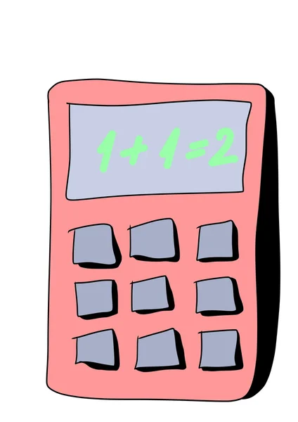 Handgetekende rekenmachine — Stockfoto
