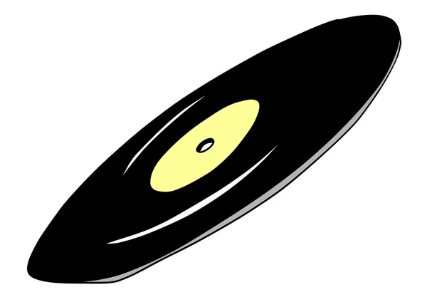 Doodle style vinyl record illustration — Stock Photo, Image