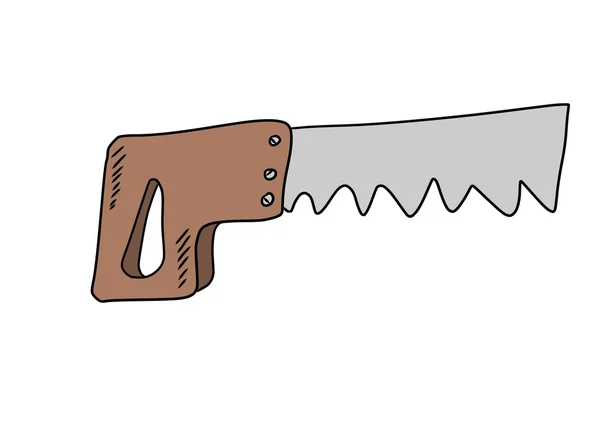 Doodle style carpenter's saw — Stock Photo, Image