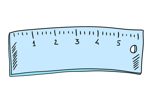 Régua de plástico Doodle — Fotografia de Stock