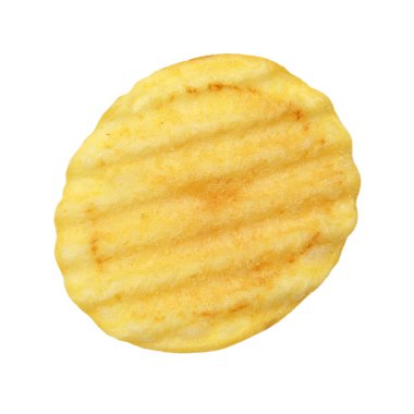 Beyaz üzerinde izole patates cipsi