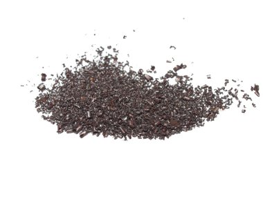 Beyaz arka plan üzerinde izole kazık paslı metal talaşı