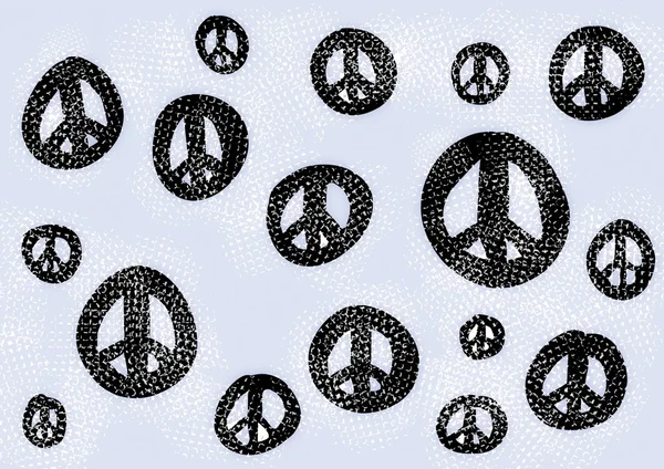 Doodle símbolo de paz fondo, patrón y textura —  Fotos de Stock