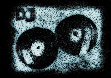 DJ mixer grunge arka plan