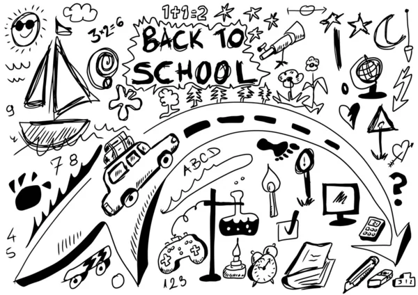 Doodle da escola — Fotografia de Stock