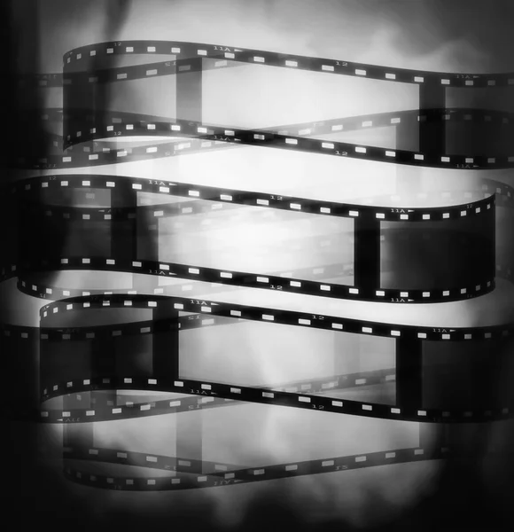 Zwart-wit film rollen achtergrond en textuur — Stockfoto