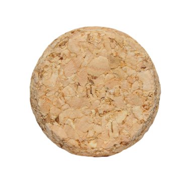 Beyaz arka plan üzerinde izole şarap cork açık