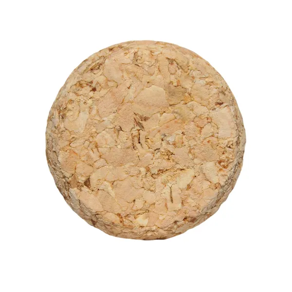 Beyaz arka plan üzerinde izole şarap cork açık
