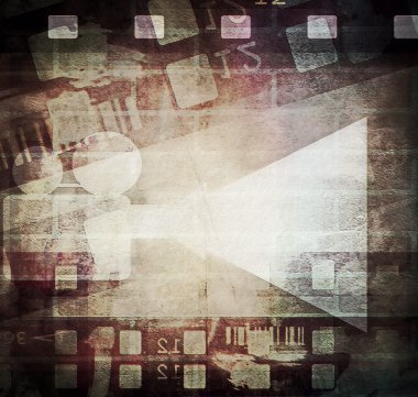 eski film şeridi çerçeve ve film projektör