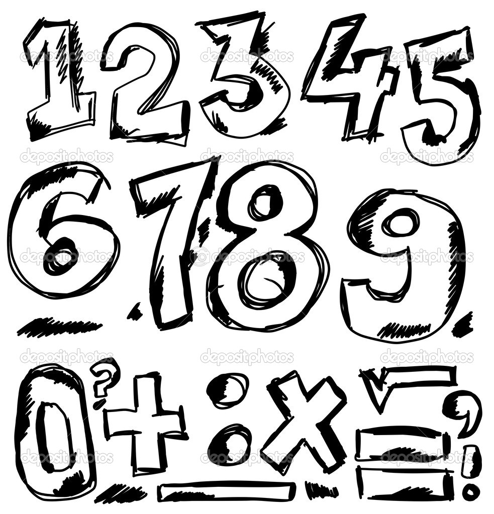 手描きの数字 いたずら書き ストック写真 C Dusan964 手描きの数字 いたずら書き ストック写真 C Dusan964