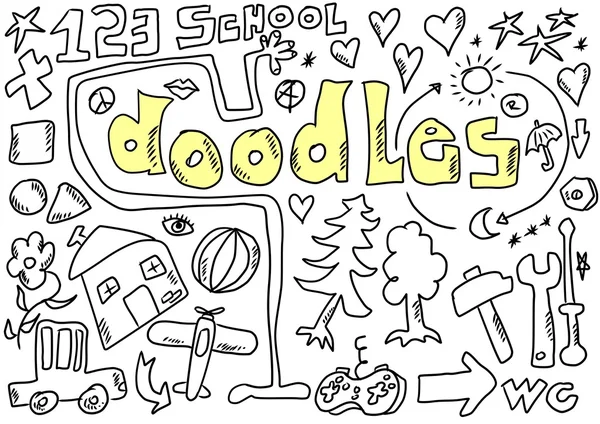 Элементы дизайна Doodles — стоковое фото