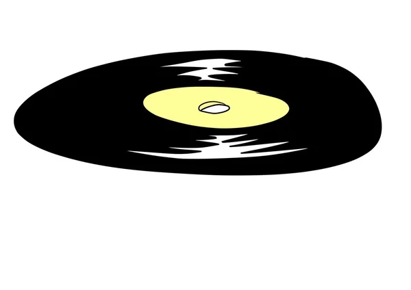 Doodle style vinyl record illustration — Stock Photo, Image