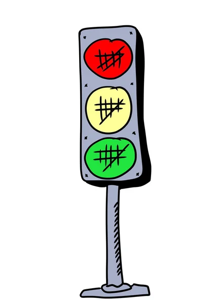 Doodle traffic light — Stock Photo, Image