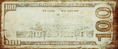 eski grunge yüz dolarlık banknot