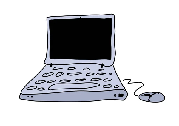 Doodle dizüstü bilgisayar — Stok fotoğraf