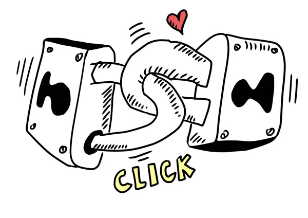 Doodle padlock — Stock Photo, Image