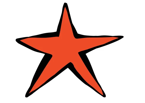 Doodle orange star — Stock Photo, Image
