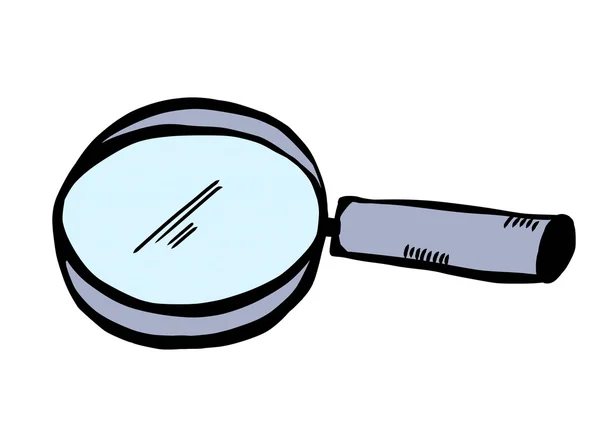 Doodle magnify glass — Stock Photo, Image