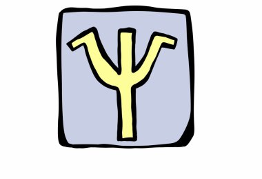 Psikoloji psi Doodle sembolü