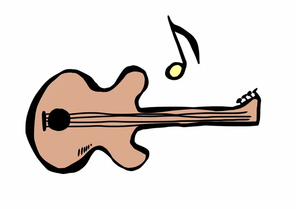 Guitarra Doodle — Foto de Stock
