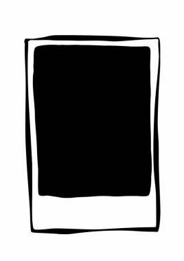 Doodle boş polaroid çerçeve