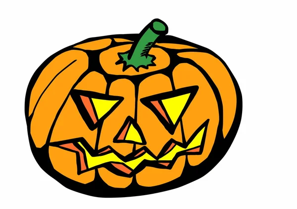 Doodle halloween pumpa — Stockfoto