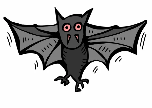 Doodle vliegende vleermuis — Stockfoto