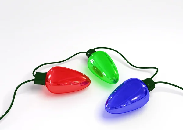 Beyaz üzerinde tatil ışıkları