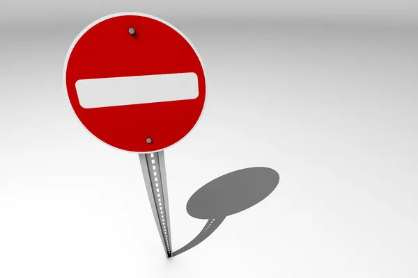 parlak bir arka plan üzerinde yanlış bir yol işareti girmeyin