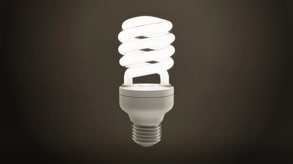 Única lâmpada fluorescente sobre fundo escuro — Fotografia de Stock