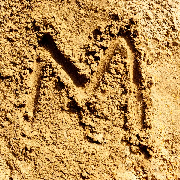 Sand alphabet — Stock Photo, Image