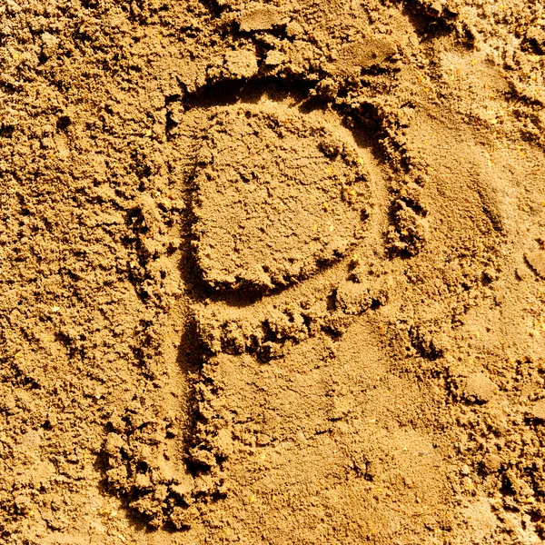 砂のアルファベット — ストック写真