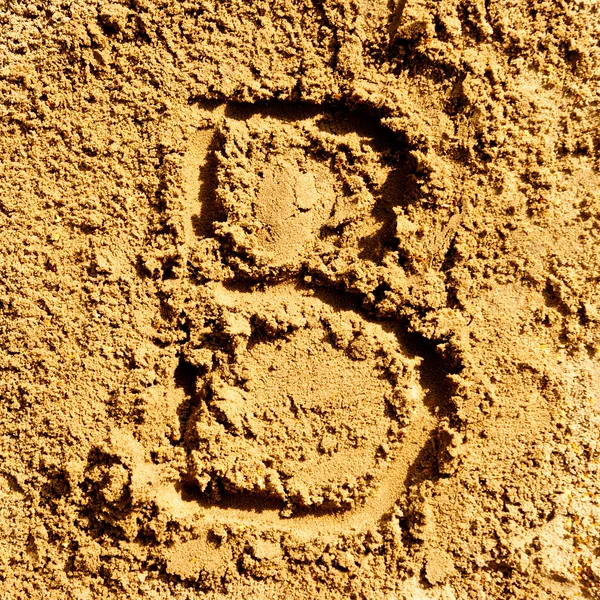 Sand alphabet — Stockfoto