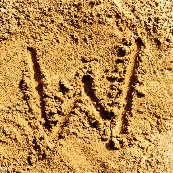 Sand alphabet — Stock Photo, Image