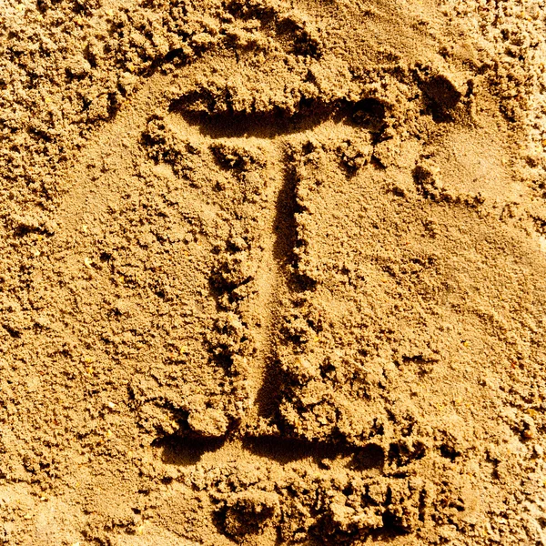 Sand alphabet — Stock Photo, Image