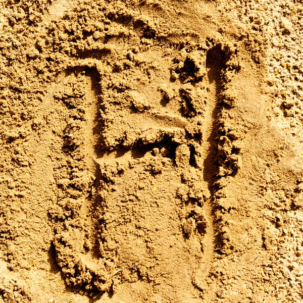 Άμμο αλφάβητο — Φωτογραφία Αρχείου