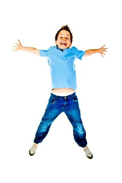 Rapaz saltador — Fotografia de Stock