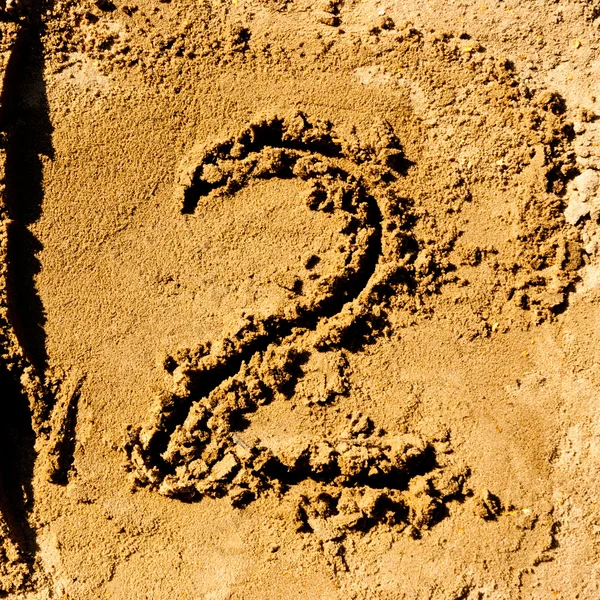 Sand number — Stock Photo, Image